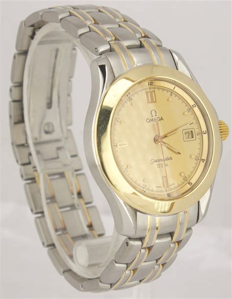 omega seamaster two tone gold|Omega Seamaster men's two tone.